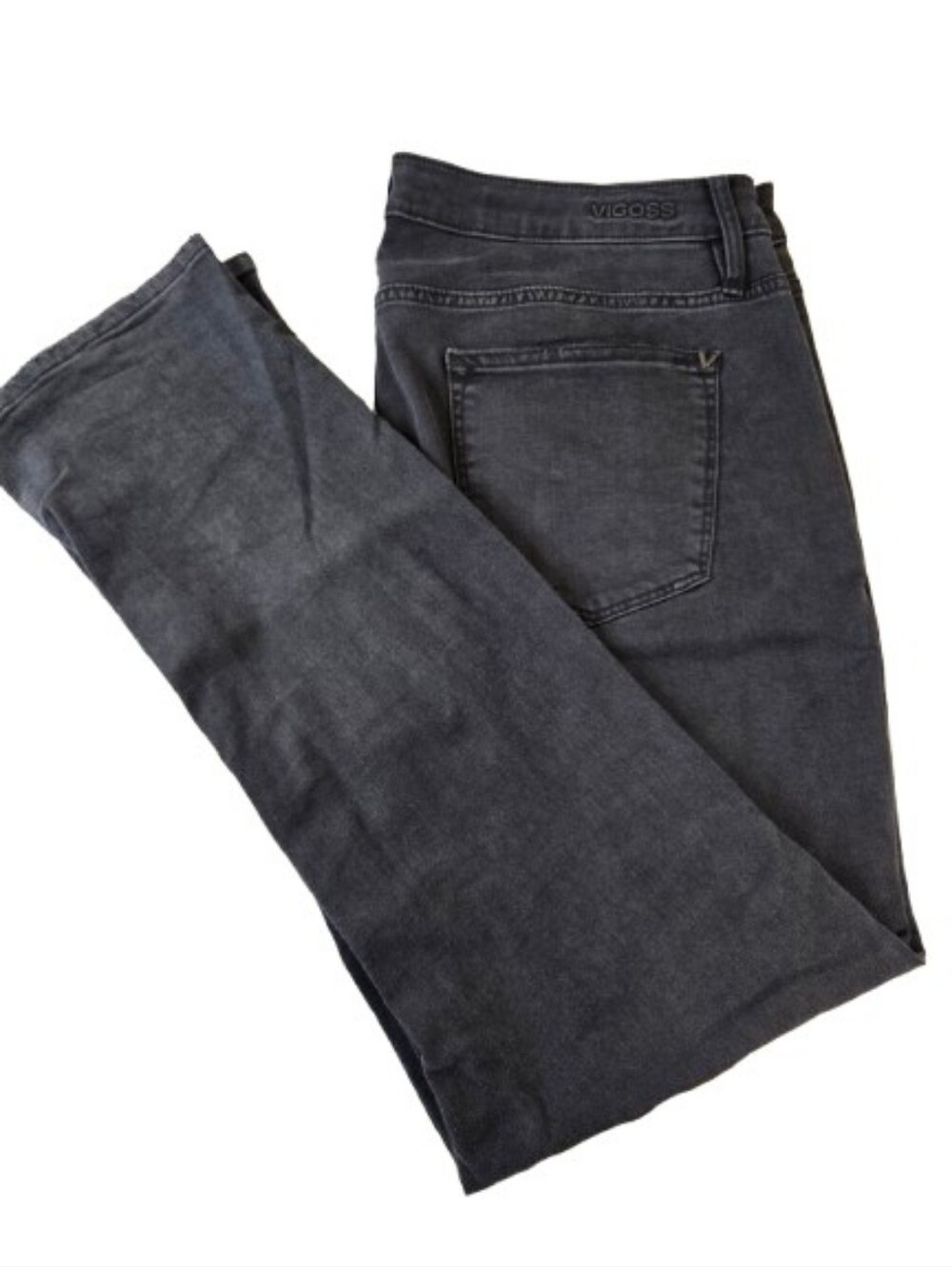 Vigoss Black Ace Straight Jeans Size 18 Split Hem